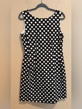 Kate Spade Black Midi Dress w/ Little White Apples All Over, Cute Teacher Vibes